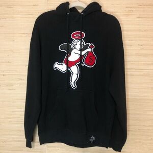 Black Hasta Muerte Merch Chenille Patch Ángel Hoodie Size Medium